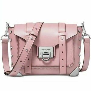 NWT Michael Kors Manhattan Leather Crossbody Pale Lilac/Silver Original Packagin